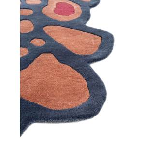 Alfombra de Lana y Viscosa Tejida a Mano en Rojo y Naranja con Estampado Animal para el Hogar, Modelo Top-217 - Product Image 4