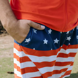 Pantalones cortos de playa Unisex de poliéster 100% al por mayor, bañadores de cintura media, Bóxer, calzoncillo con forro, tejido transpirable Vintage, calidad OEM/ODM - Product Image 4