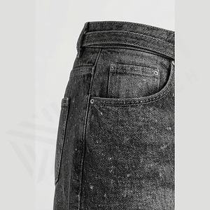 Jeans en denim pour homme, coupe droite, 100% coton, uni, coupe ample, séchage rapide, léger, vente en gros, couleur personnalisée - Product Image 5