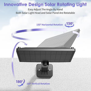 Lámpara solar de jardín IP65 Fuente de luz LED Rotación Diseño dividido Iluminación exterior Anochecer hasta amanecer - Product Image 3
