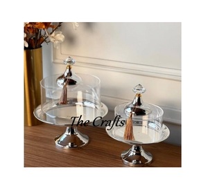 Plateau de service de collations de haute qualité avec dôme Plateau de chocolats en bois fait main avec dôme en acrylique à bas prix - Product Image 5