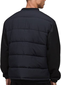 Veste matelassée d'hiver personnalisée avec logo OEM, taille plus, légère, en polyester, pour sports de plein air, couleur unie, style hip-hop, doudoune - Product Image 5