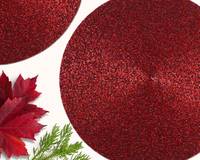 Chemin de table perlé fait main créatif, rouge de Noël, rond, centre de table, cadeau de pendaison de crémaillère, décoration de Noël
