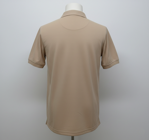 Camisa Unisex de Alta Calidad, Mezcla de Poliéster y Algodón 65/35, Color Beige Sólido, Estilo Casual de Negocios, Tejido Piqué, Manga Corta con 3 Botones, Vietnam - Product Image 2