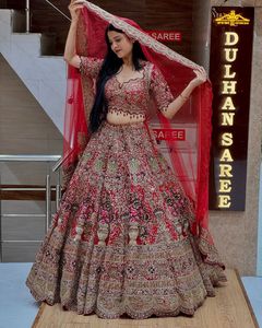 Nhu Cầu cao thiết kế hiện đại công việc thêu <span class=keywords><strong>lehenga</strong></span> <span class=keywords><strong>choli</strong></span> của phụ nữ mặc bên làm bằng lụa và polyester có sẵn ở mức giá - Product Image 4