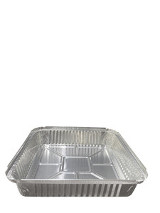 Récipient carré en aluminium de 23cm x 23cm/1750ml avec couvercle pour barbecue à emporter - Product Image 2