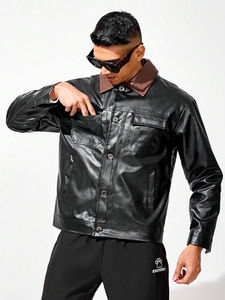 Nueva ropa informal Chaqueta de cuero genuino real Ropa delgada Primavera Otoño Cuero genuino Hecho de Pakistán - Product Image 5