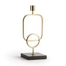 Bougeoir moderne et minimaliste en aluminium, finition polie élégante pour la décoration de la table à manger de Pâques et du salon, idéal pour Noël - Product Image 6