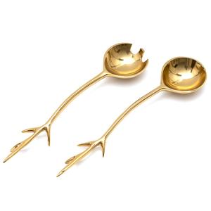 Luxury Salad Server Spoon and Fork Serving Utensils Wholesale Manufacturer Salad Server Spoon <b>Wedding</b> and Kitchen Use - Product Image 2