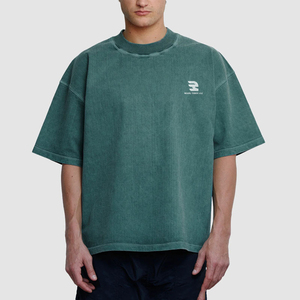 Quá Khổ 300 GSM Tops của nam giới thường Heavyweight 100% cotton lỏng phù hợp với áo phông người đàn ông Thả Vai Cổ Điển rửa t Áo Sơ Mi Nam - Product Image 1