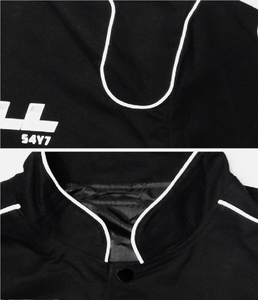 Veste de moto de style urbain en cuir PU pour hommes OEM ODM, mode automne, Hip Hop, logo personnalisé, broderie, coupe ample, teinte au printemps - Product Image 5