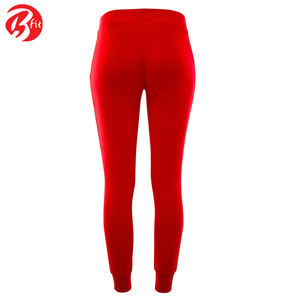<b>Women's</b> Fashionable New Design Slim Fit Solid Red Cotton <b>Fleece</b> Sweat Jogger Pants Winter <b>Women's</b> Pants and <b>Trousers</b> - Product Image 5