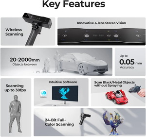 Creality Otter Lite <strong>3D</strong> Scanner with 0.05mm Accuracy for <strong>Objects</strong> 20-2000mm Wireless Range for <strong>3D</strong> <strong>Printers</strong> - Product Image 2