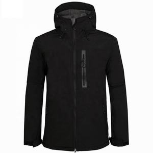 Chaqueta de invierno Softshell de alta calidad para hombres y mujeres, impermeable, a prueba de viento, de secado rápido, cuello con capucha, cremallera, soporte personalizado para exteriores - Product Image 1