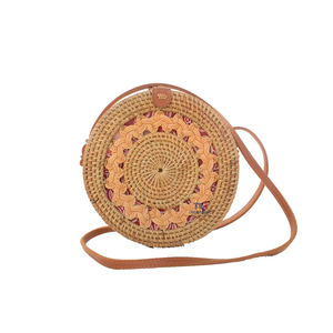 Sacs tissés à la main vintage sangles en cuir jacinthe d'eau jonc de mer paille faits à la main dames femmes sacs à main Vietnam prix de gros - Product Image 1