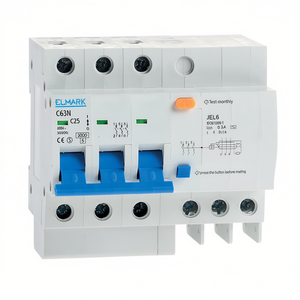 เบรกเกอร์วงจรไฟฟ้าอิเล็กทรอนิกส์ Elmark Jel6 C16 3P 16A 300mA แบบ Rccb - Product Image 2