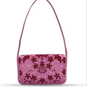 Bolso de Noche Personalizable de Alta Calidad, Diseño Floral Japonés Vintage, Ecológico, con Logotipo Personalizado, Artesanía Textil - Product Image 1