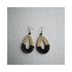 ต่างหูแบบหนีบยอดนิยม-ต่างหูหวายทรงเรขาคณิตสำหรับผู้หญิงต่างหูไม้ทอแบบห้อยเครื่องประดับของขวัญจากเวียดนาม - Product Image 4