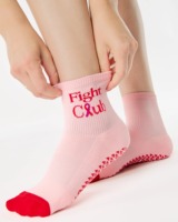 Chaussettes Pilates & Yoga Grip personnalisées de marque unique Must-Have pour la saison estivale Style Crew avec logo sur la manchette pour Pilates Club