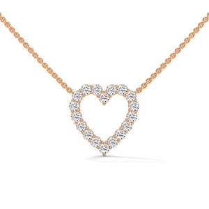 สร้อยคอรูปหัวใจเพชร CVD - Product Image 5