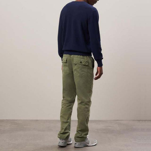 Venta caliente OEM Fabricante de aduanas Hombre Pantalones de algodón Cintura de alta calidad Raya Chino pantalones de hombre Recto curvo a rayas - Product Image 3