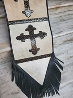 ODM ensemble de linge de table à manger pour la maison chemin de table décor lavage à l'acide cheveux crucifix léopard brodé chemins de table perlés