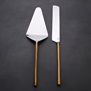 Elegant Design Wedding Party Decoration Steel Metal <b>Cake</b> <b>Server</b> Set Serving Utensil Metal <b>Cake</b> <b>Server</b> - Product Image 2