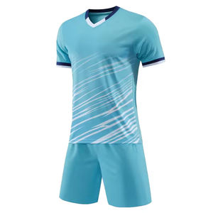 Conjuntos de uniformes de fútbol de entrenamiento de equipo de manga corta de buena calidad, camisetas y camisetas de corte automatizado para adultos, ropa de fútbol, camiseta de fútbol - Product Image 4