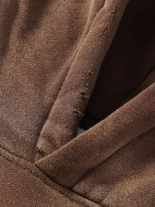 Sudaderas con capucha de peso pesado de algodón Premium de último estilo para hombres Sudaderas con capucha transpirables y ecológicas de Estilo Vintage para hombres desgastados - Product Image 4