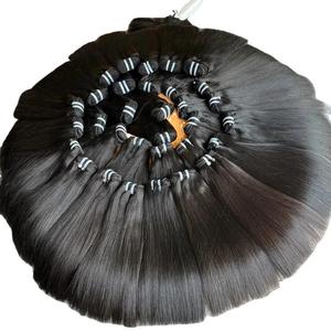 ผมต่อแบบ Remy ผมมนุษย์สีดำตรงผิวลอนสำหรับผู้หญิงผมมนุษย์ทำจากน้ำจากอินเดียบริสุทธิ์100% - Product Image 1