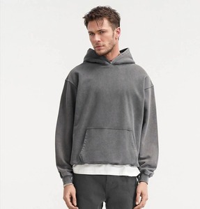 Sudadera con Capucha de Estilo Vintage Lavada al Ácido, Sudadera con Capucha Personalizada de Hombros Caídos para Hombre y Mujer, Sudadera con Capucha de Primera Calidad para Gimnasio - Product Image 3