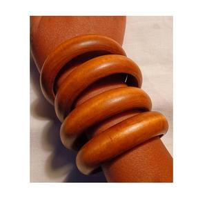 Luxury <b>Inspired</b> Handcrafted Waterproof Wooden Bangles Jewelry Collection Natural Wood Women Fashion Accessories Custom Colors - Product Image 3