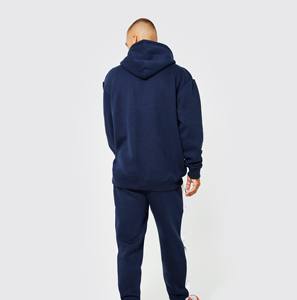 Bas prix grande taille hommes survêtement décontracté coupe régulière Anti-rides pull à capuche à capuche survêtement ensemble confortable vêtements de salon - Product Image 3