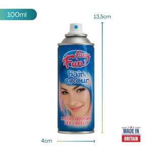Lata de spray para tinte de cabello temporal azul de 100ml para fiestas Cosplay Carnaval y Halloween-Color fácil de usar y versátil - Product Image 2