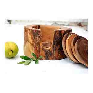 Alta demanda Artesanías Posavasos redondos de madera Nogal Sheeshm Madera Forma personalizada Fabricante y exportador con alta calidad - Product Image 4