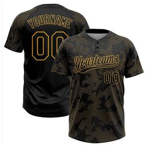 Jersey de béisbol para hombre de último diseño a precio barato Color sólido tamaño personalizado sublimación camiseta de béisbol uniformes cuello en V - Product Image 1