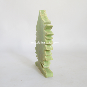 Support d'arbre de Noël en teck en bois et accessoires décoratifs pour l'artisanat de décorations de Noël à la maison - Product Image 4