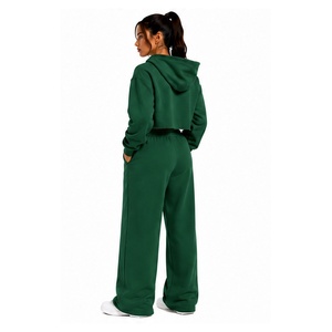 Conjunto Deportivo de Sudadera Corta y Pantalones Jogger para Mujer, Ropa Deportiva de Dos Piezas, a Prueba de Viento, para Entrenamiento, Gimnasio y Ejercicio - Product Image 4