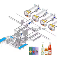 Bouteille en verre Bidon en métal Énergie Lait Jus Thé Boissons Chauffage à la vapeur Eau Immersion Pulvérisation Stérilisateur Pasteurisateur Machine