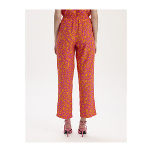 Women's Printed Viscose <b>Elastic</b> <b>Waist</b> <b>Trousers</b> BGN Turkey - Product Image 5