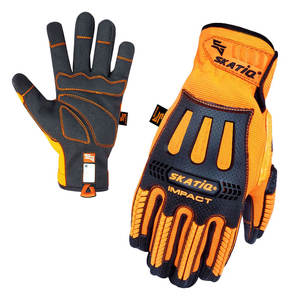 Skatiq Original SG-1351 MARTEX Coolmesh HI-VIZ XL Safety Gloves Waterproof Anti-Slip Nylon Lining Construction <b>TPR</b> Hi-Viz XL - Product Image 1