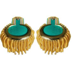 NUEVAS Hombreras de Alambre Dorado con Flecos, Epaulettes para Uniformes de Banda de Marcha - Product Image 1