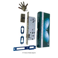 Corps de serrure à mortaise robuste de haute qualité avec cylindre et 5 clés |   Serrure de porte haute sécurité 75 mm pour portes en bois