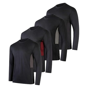 Ropa deportiva para hombre, camiseta de manga larga para entrenamiento de cuello alto, camiseta para correr, entrenamiento de gimnasio, ropa para correr, ropa para correr - Product Image 1