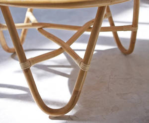 Mesa de Centro Contemporánea de Mimbre de Ratán Natural Hecha a Mano, Altura Ajustable, Muebles para Sala de Estar de Vietnam - Product Image 2