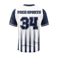 Maillots de baseball personnalisés pas chers, imprimés par sublimation, respirants, grandes tailles, avec logo d'équipe, entièrement boutonnés, 100 % polyester