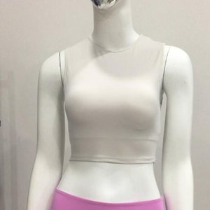 เสื้อกล้ามผู้หญิงผ้าฝ้าย/ใยไผ่ ระบายอากาศดี ไร้ตะเข็บ ยืดหยุ่น ทรงครอป สไตล์ลำลอง สตรีทแวร์ - Product Image 5