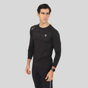 Camiseta Negra de Manga Larga para Gimnasia y Running - Product Image 3