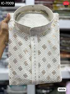 Indian Traditional <b>Wear</b> Readymade Premium Ethnic <b>Wear</b> Collection for Wedding <b>Festival</b> <b>Wear</b> Kurta with Raymond Cotton Pyjama - Product Image 2