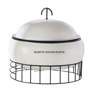 Ramadán 2026, cazuelas para servir, metal, acero inoxidable, calentador de comida de lujo, cazuela para servir, juegos de utensilios de cocina, vajilla para boda - Product Image 2